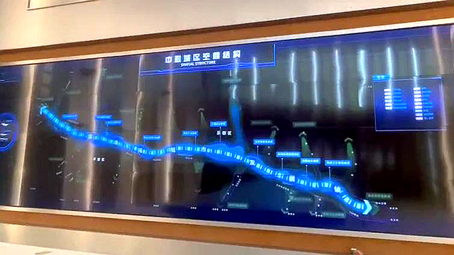 中心城区空间结构拼接屏展示