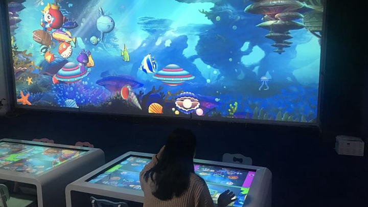 画画水族馆的投影效果展示